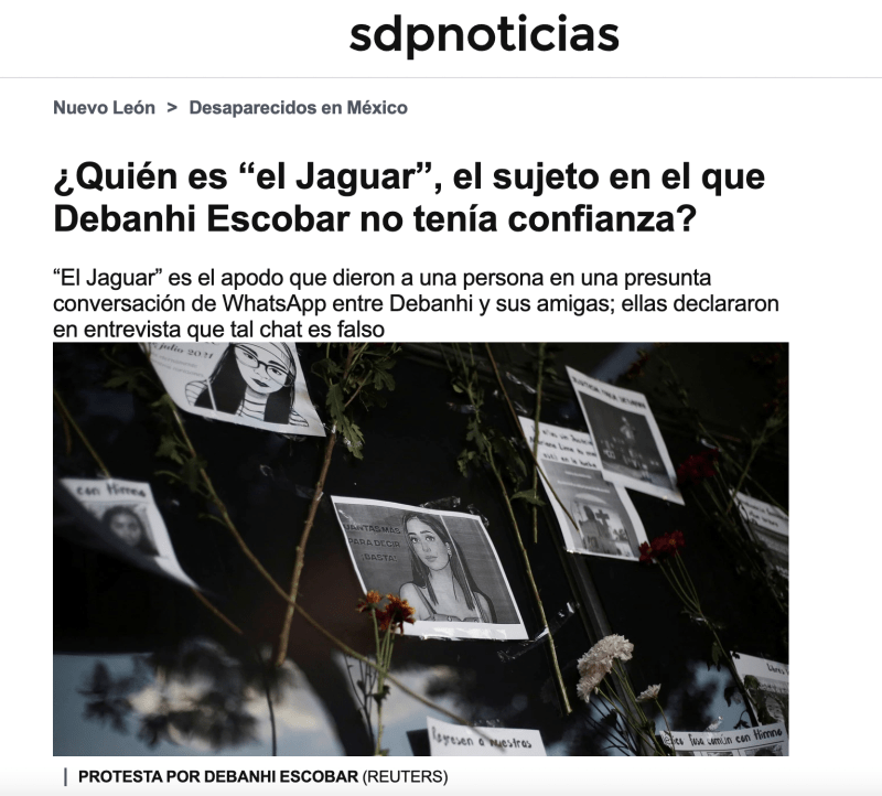La desaparición de Debanhi: entre la desinformación y una cobertura sexista 4 Captura de Pantalla 2022 05 03 a las 7.43.15 p.m.
